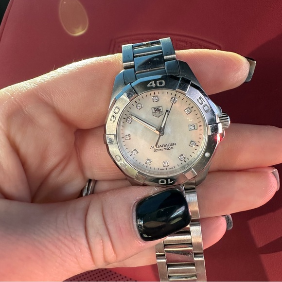 TAG HEUER Aquaracer Quartz watch with diamonds - Picture 2 of 14